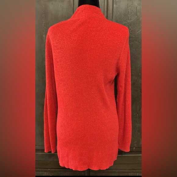 Objects Dart red O/S sparkly rhinestone Tunic sweater -Size Medium - Picture 3 of 10